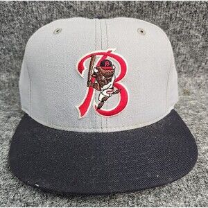 Buffalo Bisons New Era Hat 59/50 Pro Model Snapback Grey USA Made Wool 6 7/8